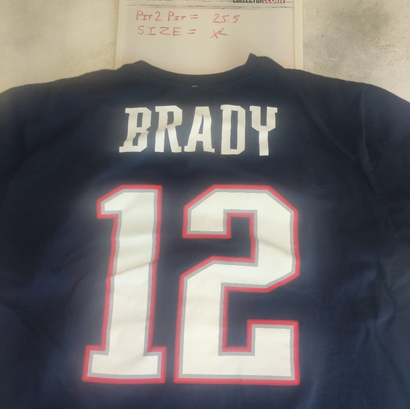 Nike Tom Brady #12 New England Patriots Jersey Tee size XL - Picture 5 of 5